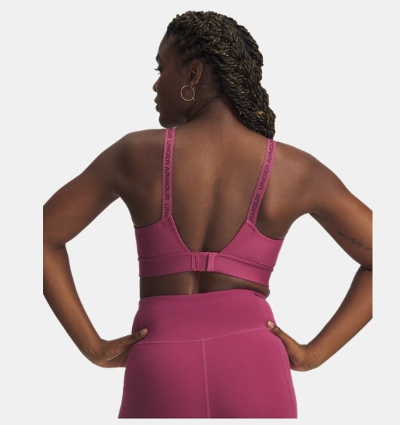 Kırmızı Kadın UA Infinity Mid 2.0 Spor Sütyeni