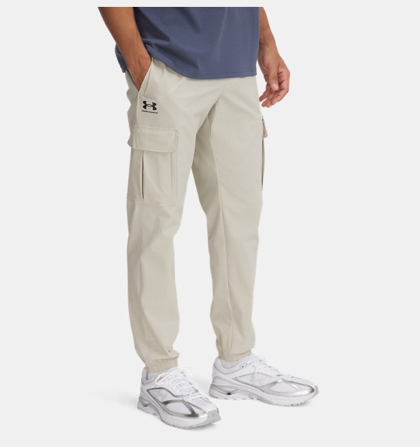 Erkek UA Vibe Dokuma Cargo Pantolon Kahverengi