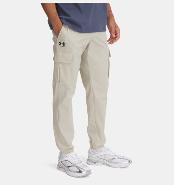 Kahverengi Erkek UA Vibe Dokuma Cargo Pantolon