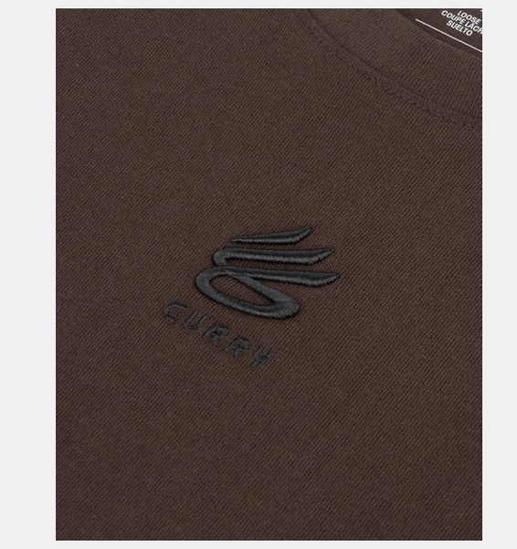 Kahverengi Erkek UA Curry Heavyweight Logo T-shirt