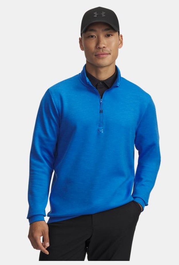 Erkek UA Drive Midlayer Pullover Sweatshirt Mavi 198632735282