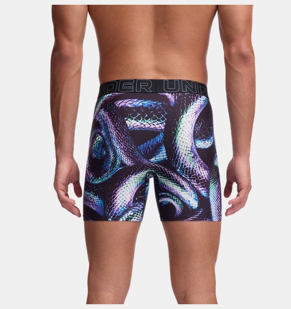 Mor Erkek UA Performance Tech Mesh - Graphic 6 Inch (Energy Singles) İç Giyim