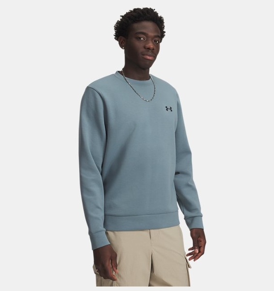 Mavi Erkek UA Unstoppable Fleece Bisiklet Yaka EU Sweatshirt