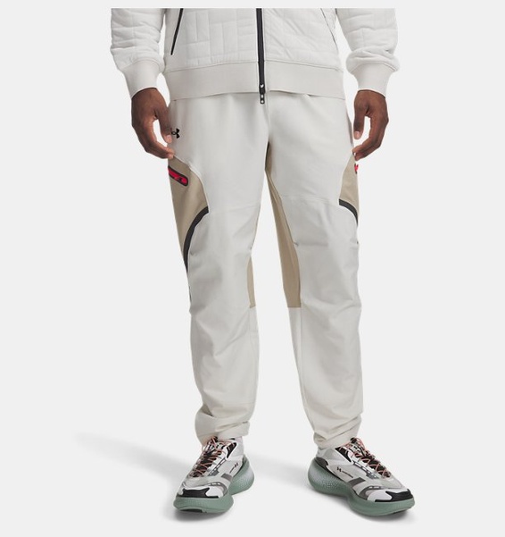 Beyaz Erkek UA Unstoppable Woven Kargo Eşofman Altı