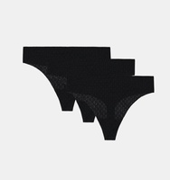 Kadın UA Pure Stretch Mesh No Show Thong -Solid 3'lü Paket İç Giyim