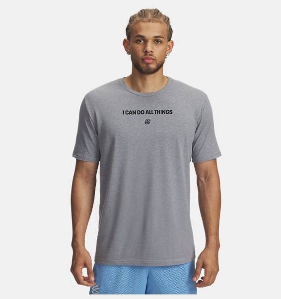 Gri Erkek UA Curry Playable Tee T-Shirt