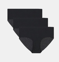 Kadın UA Pure Stretch Mesh No Show Hipster-Solid 3'lü Paket İç Giyim