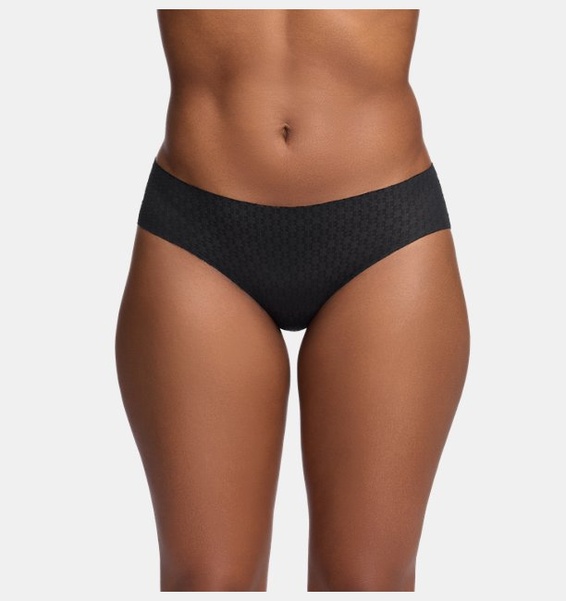 Siyah Kadın UA Pure Stretch Mesh No Show Hipster-Solid 3'lü Paket İç Giyim