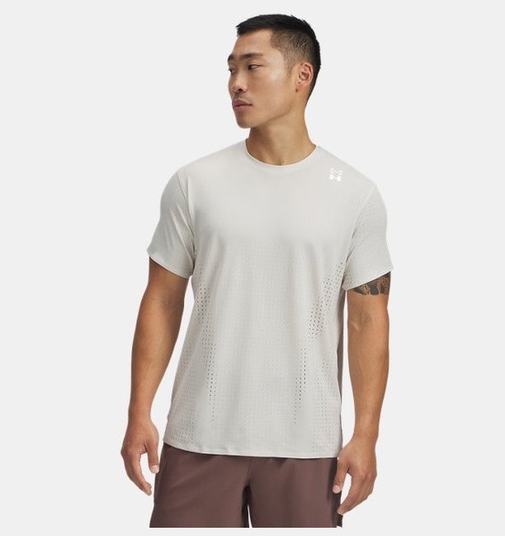 Beyaz Erkek UA Halo Vent Kısa Kollu T-Shirt