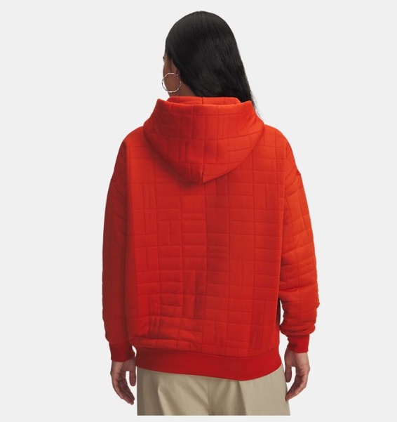 Turuncu Kadın UA Unstoppable Fleece TXTR Kapüşonlu Sweatshirt