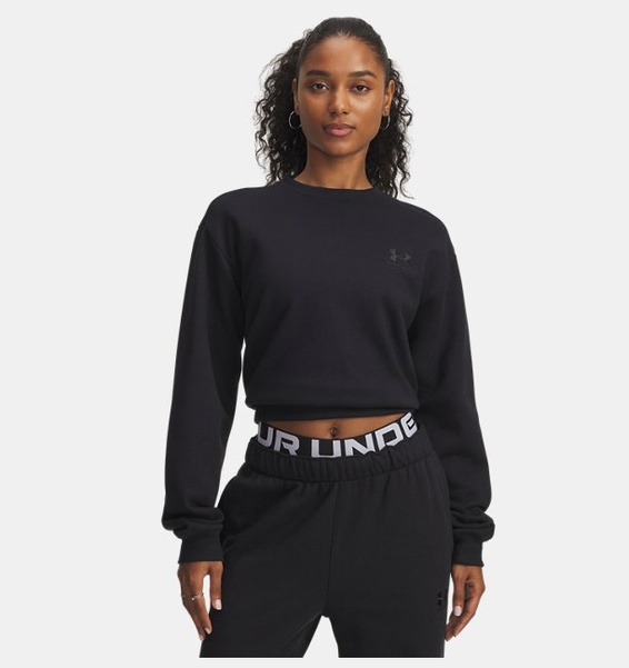 Siyah Kadın UA Icon Vida Fleece Crew Sweatshirt