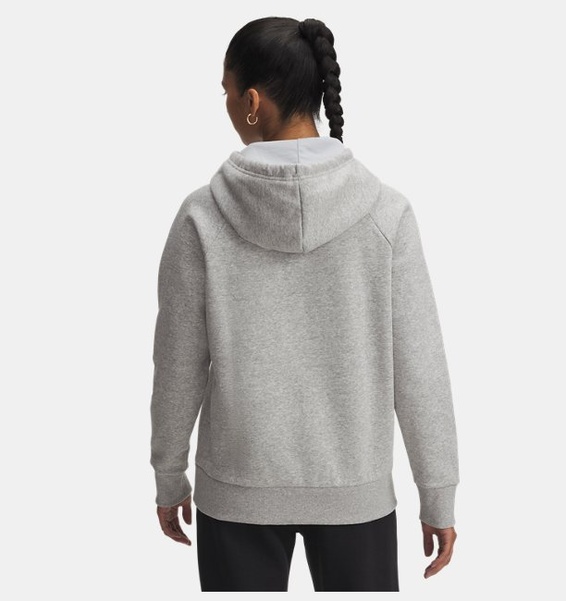 Gri Kadın UA Rival Fleece Shimmer Kapüşonlu Sweatshirt