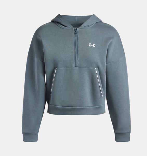 Mavi Kadın UA Rival Fleece Piped Yarım Fermuarlı Kapüşonlu Sweatshirt