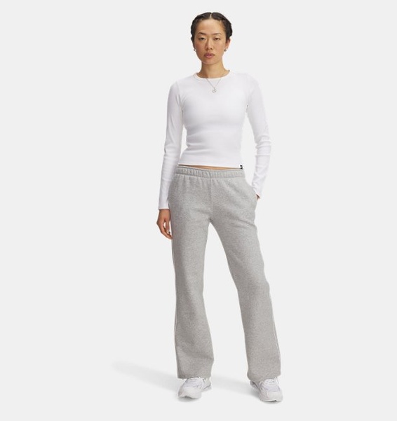 Gri Kadın UA Rival Fleece Piped Eşofman Altı