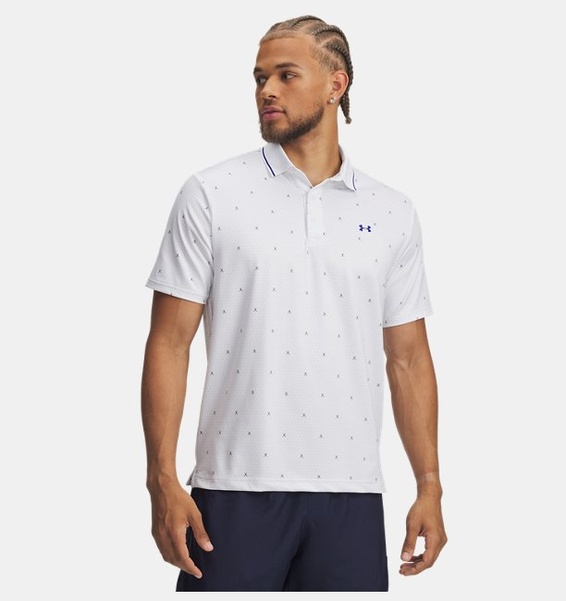 Beyaz Erkek UA Drive Warning Polo T-shirt