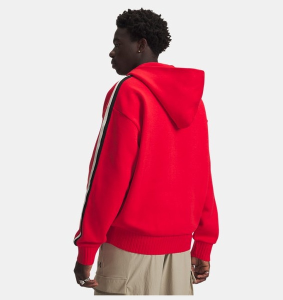 Kırmızı Erkek UA Icon Heavy Rib Fermuarlı Ceket