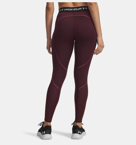 Bordo Kadın UA Coldgear Textured Tayt