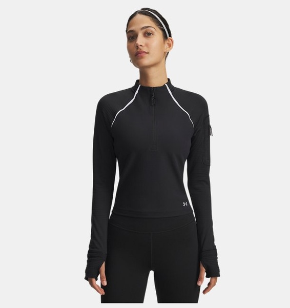 Siyah Kadın UA Velociti Pro Cold Weather Half Zip Sweatshirt