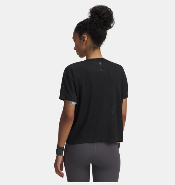 Siyah Kadın UA Halo Vent Kısa Kollu T-Shirt