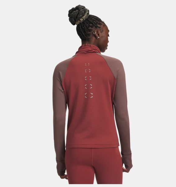 Kırmızı Kadın UA Halo Run Cold Weather Funnel Sweatshirt