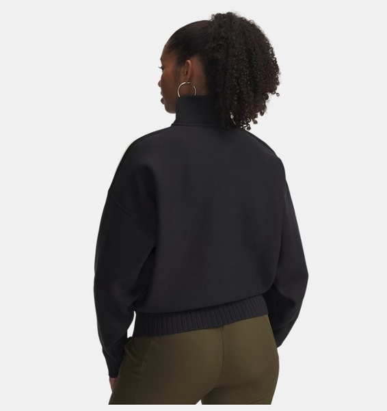 Siyah Kadın UA Icon Heavyweight Fleece Yarım Fermuarlı Sweatshirt