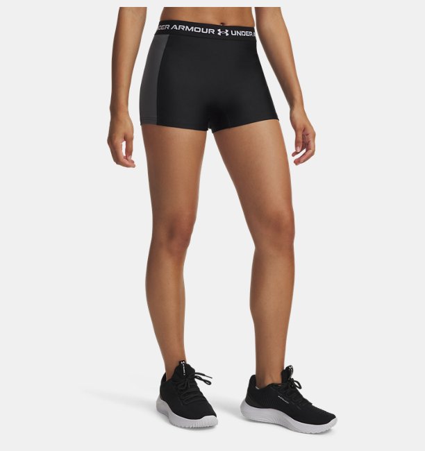 Kadın UA HeatGear Rib Shorty Kısa Tayt Siyah