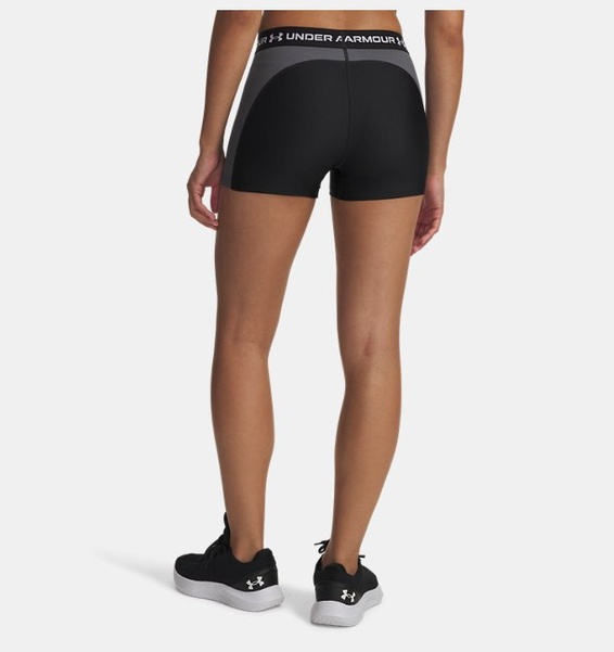 Siyah Kadın UA HeatGear Rib Shorty Kısa Tayt