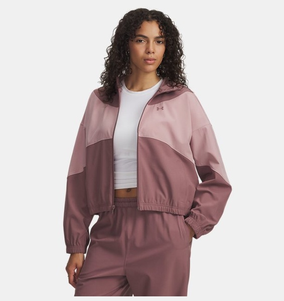 Kahverengi Kadın UA Rival Woven Kapüşonlu Ceket