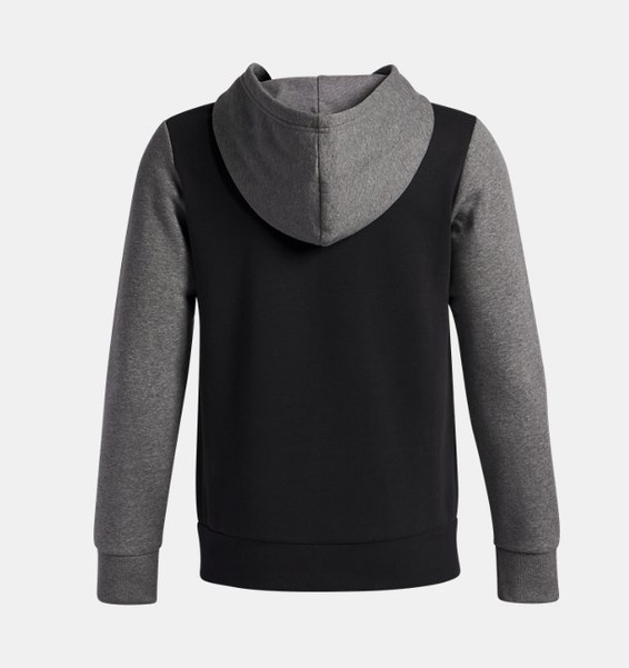 Siyah Erkek Çocuk UA Rival Fleece Colorblock Graphic Kapüşonlu Sweatshirt