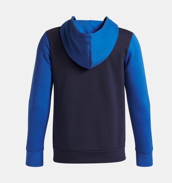 Mavi Erkek Çocuk UA Rival Fleece Colorblock Graphic Kapüşonlu Sweatshirt