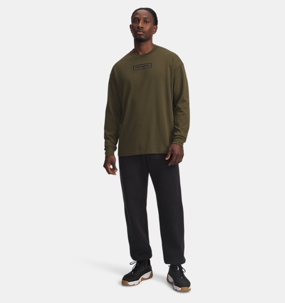 Yeşil Erkek UA Project Rock Uzun Kollu T-Shirt