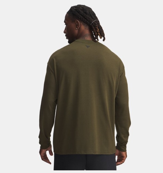 Yeşil Erkek UA Project Rock Uzun Kollu T-Shirt
