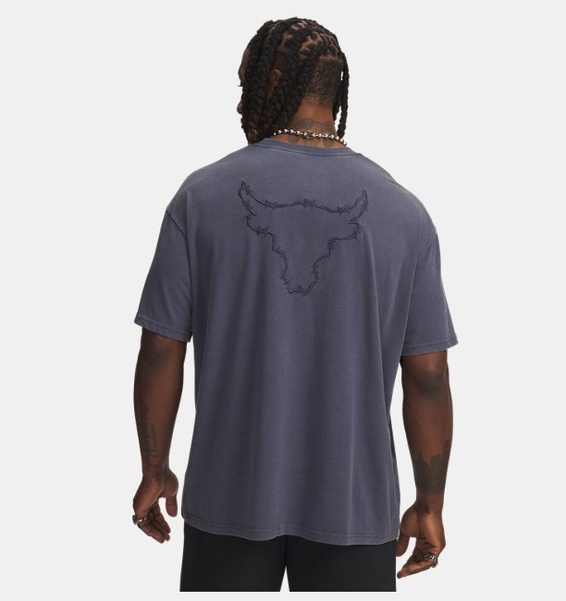 Gri Erkek UA Project Rock Graphic Kısa Kollu T-Shirt