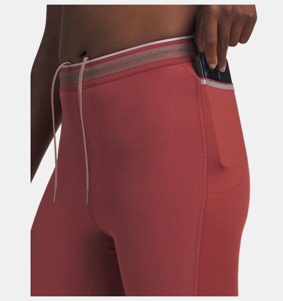 Kırmızı Kadın UA Halo Run Cold Weather Tayt