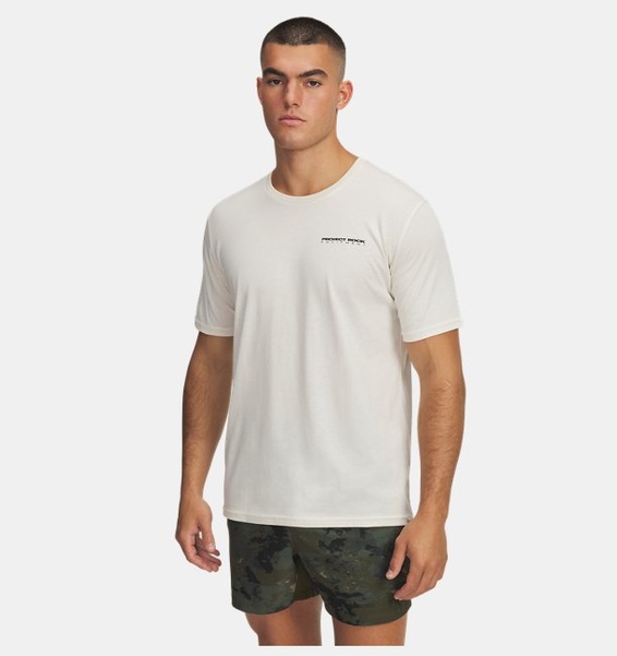 Kahverengi Erkek UA Project Rock Kısa Kollu 2 T-Shirt