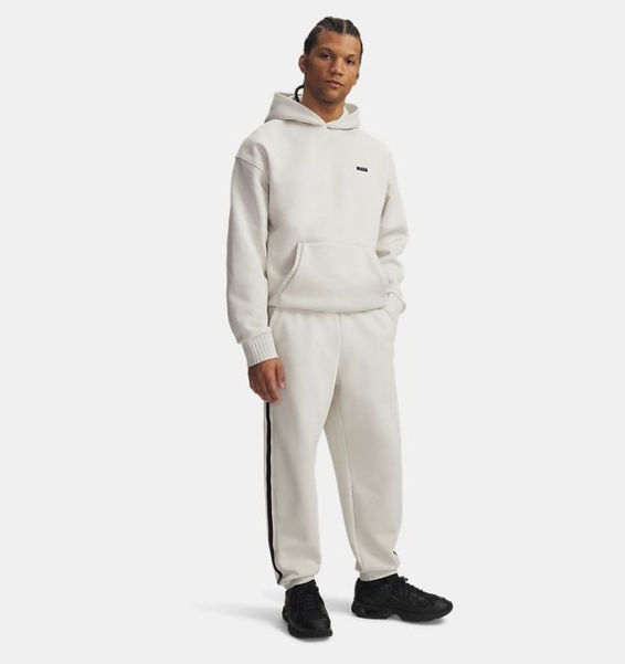 Beyaz Erkek UA Icon Heavy Rib Jogger Eşofman Altı