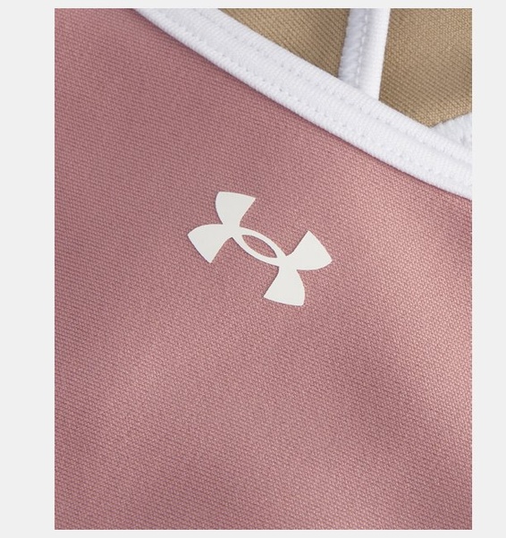 Pembe Kadın UA Crossback Mid Open Back Spor Sütyeni