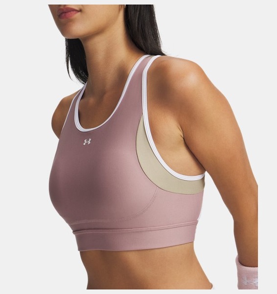 Pembe Kadın UA Crossback Mid Open Back Spor Sütyeni