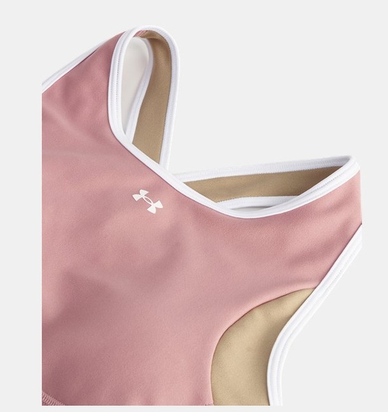 Pembe Kadın UA Crossback Mid Open Back Spor Sütyeni