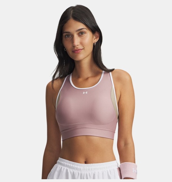 Pembe Kadın UA Crossback Mid Open Back Spor Sütyeni