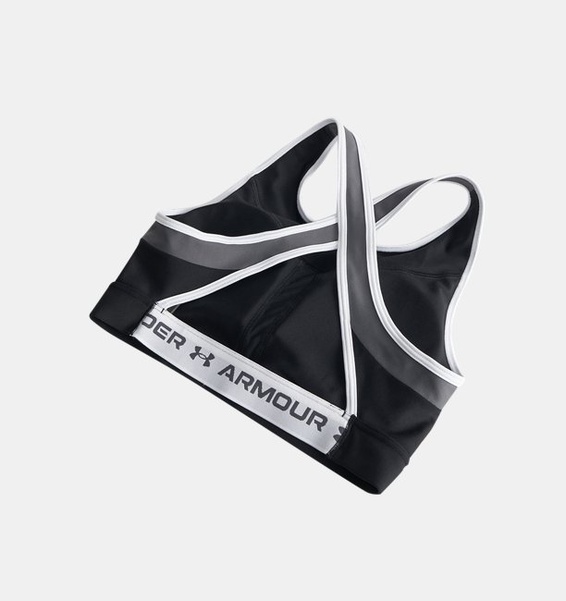 Siyah Kadın UA Crossback Mid Open Back Spor Sütyeni