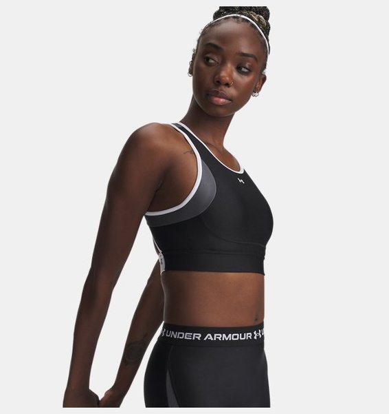 Siyah Kadın UA Crossback Mid Open Back Spor Sütyeni