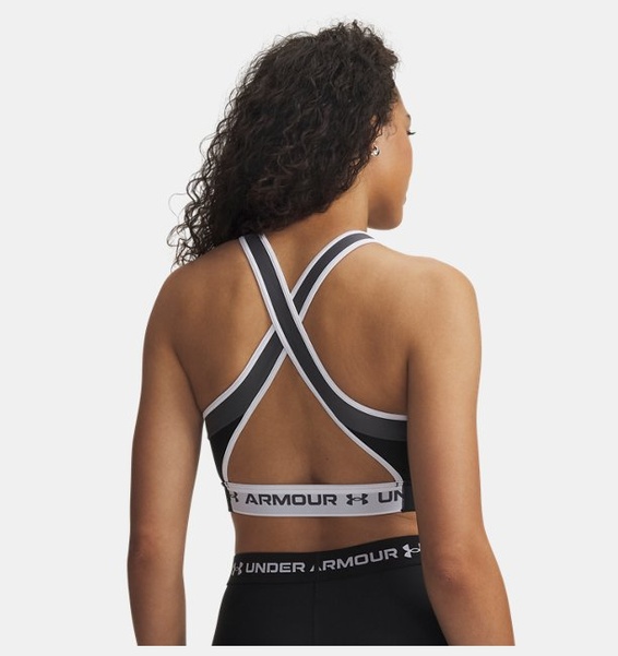 Siyah Kadın UA Crossback Mid Open Back Spor Sütyeni