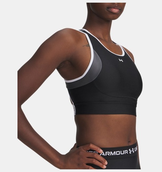 Siyah Kadın UA Crossback Mid Open Back Spor Sütyeni