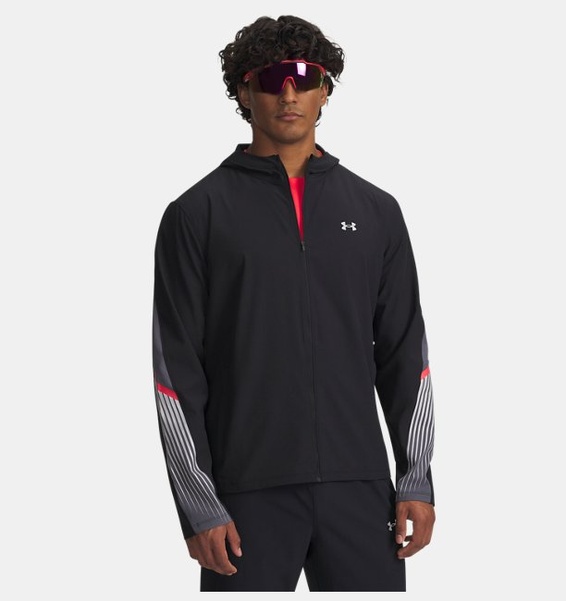 Siyah Erkek UA Velociti Storm Kapüşonlu Ceket