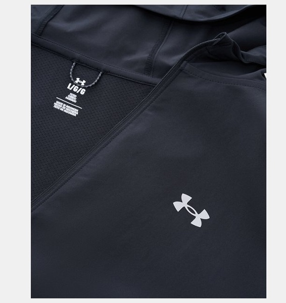 Siyah Erkek UA Velociti Storm Kapüşonlu Ceket