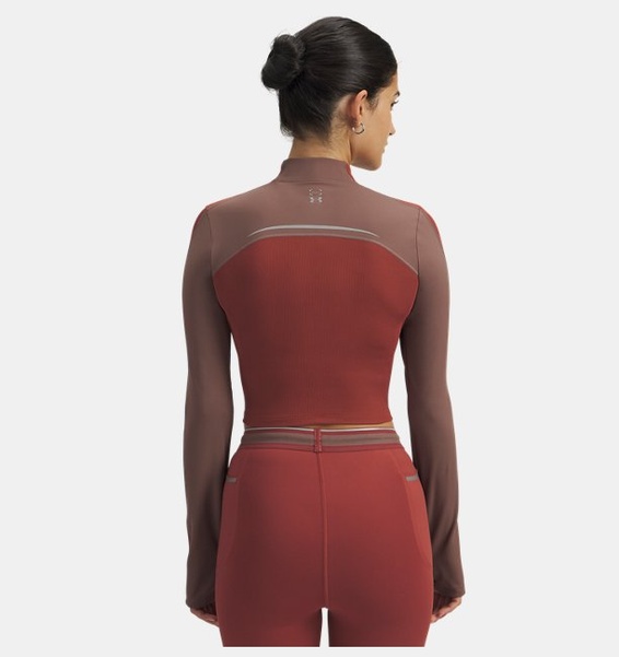 Kırmızı Kadın UA Halo Cold Weather Mock Uzun Kollu T-Shirt