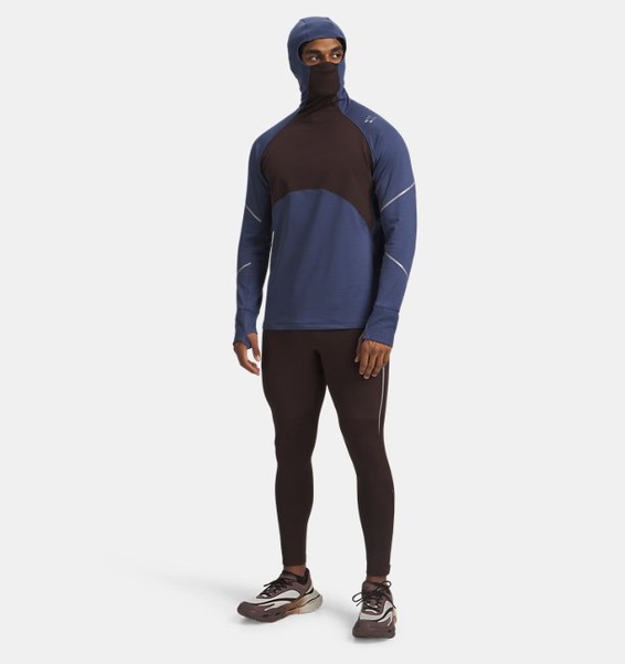 Kahverengi Erkek UA Halo Run Cold Weather Tayt