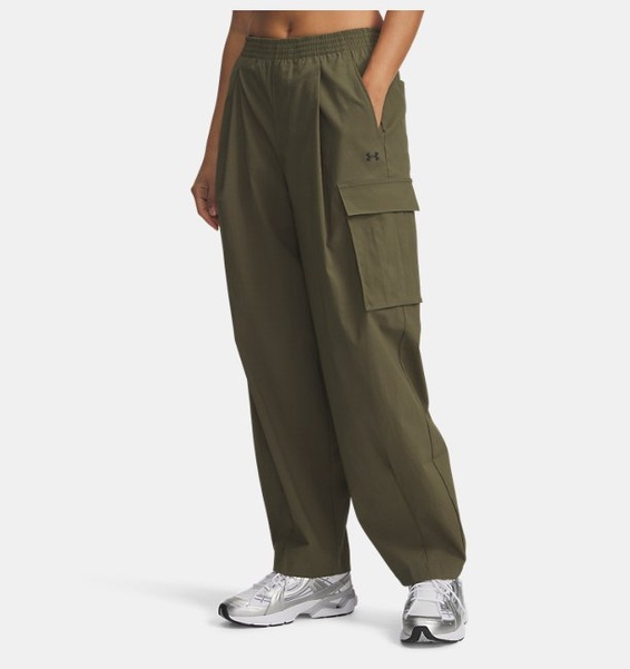 Yeşil Kadın UA Unstoppable Ripstop Cargo Eşofman Altı
