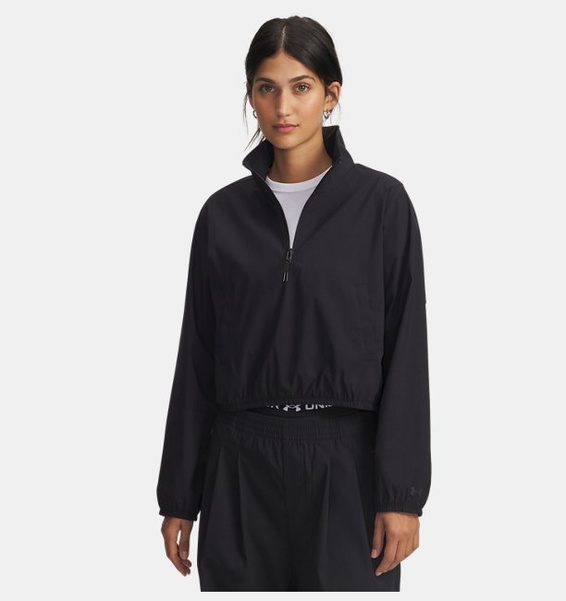 Siyah Kadın UA Unstoppable Woven Pullover Sweatshirt